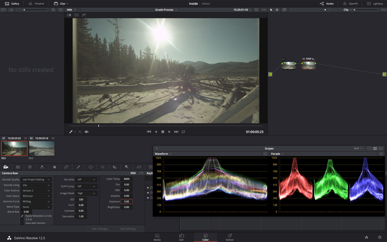 Для обработки изображения davinci resolve использует opencl