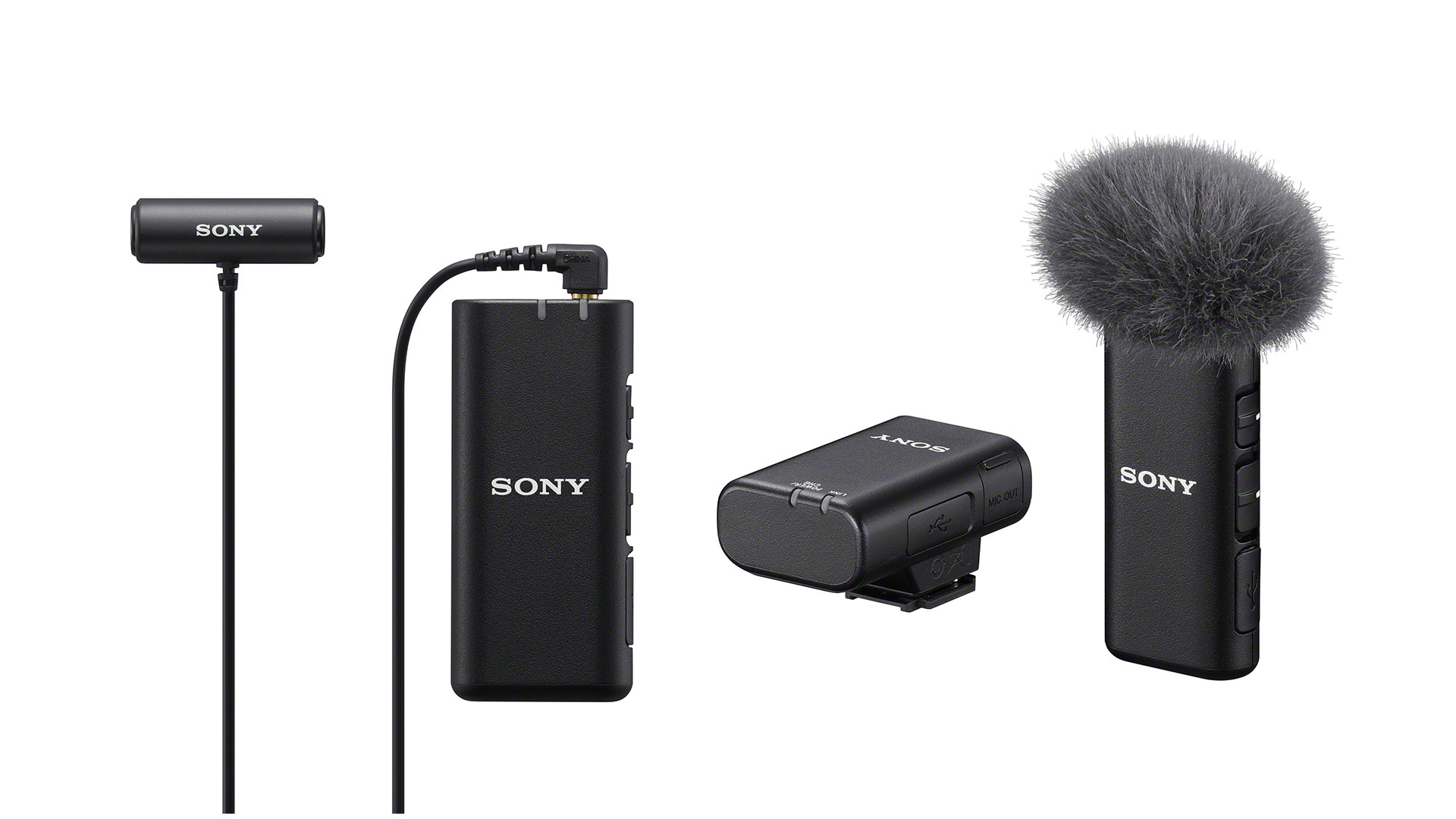 Sony ECM-W2BT Wireless Microphone and ECM-LV1 Compact Stereo 