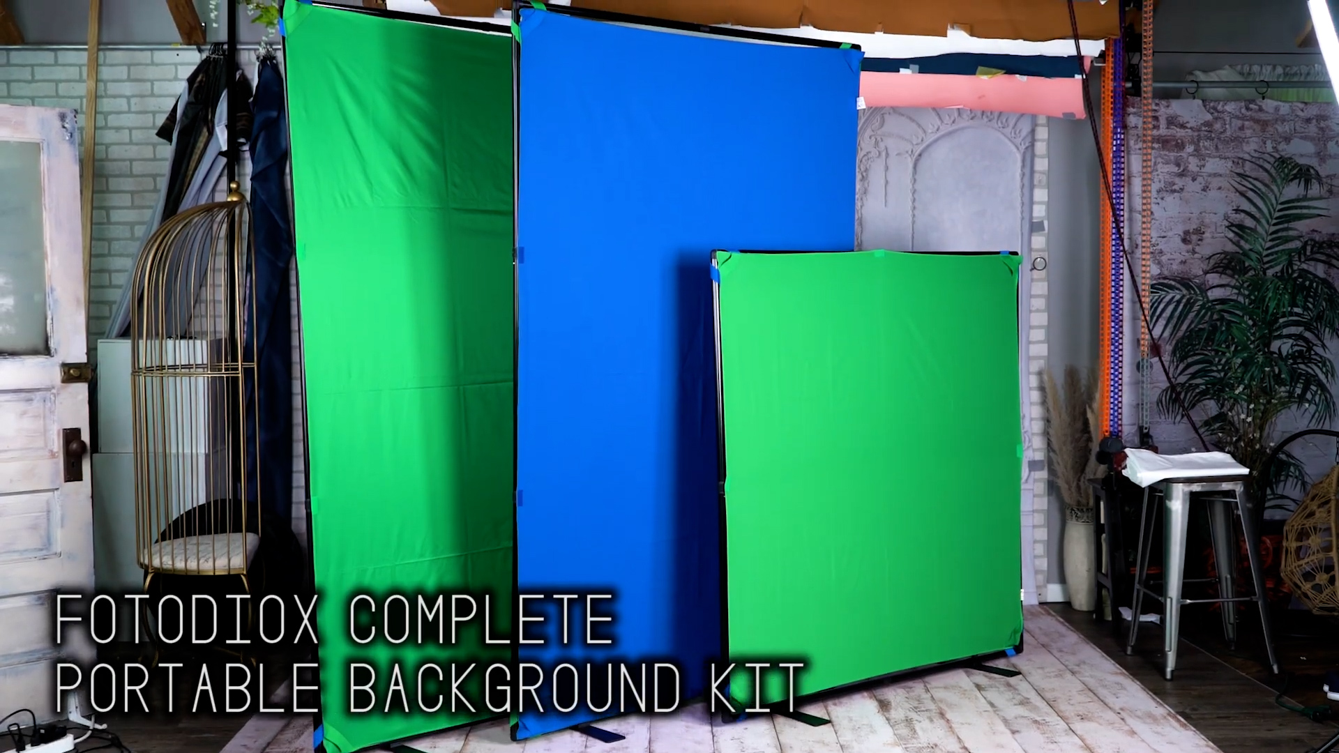 FONDO CHROMA KEY FX KIT TELA DE FONDO VERDE O AZUL 4 X 2,9M CON