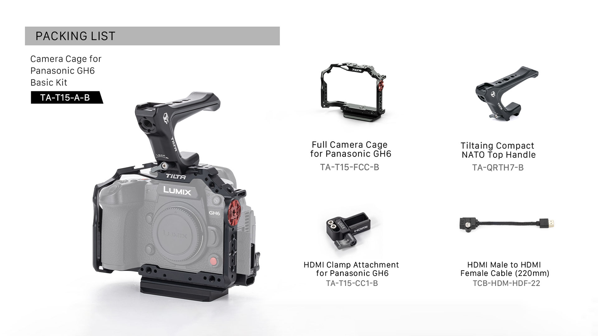 Tilta Cage and Rigging Options for the Panasonic LUMIX GH6