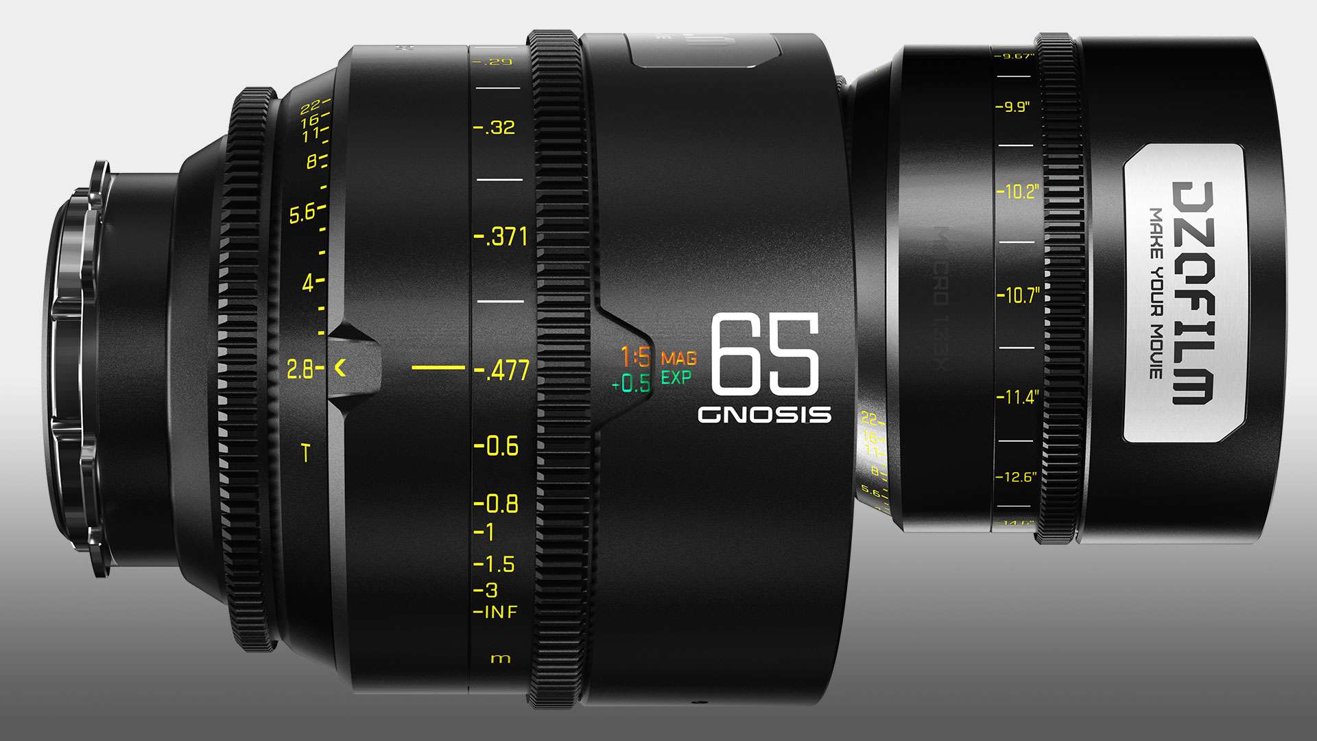 DZOFILMがGnosis 32mm、65mm、90mm VV T2.8 マクロシネレンズを