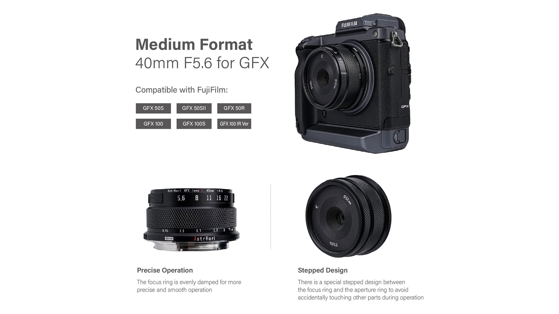 AstrHori 40mm F/5.6 Lens for FUJIFILM GFX Medium Format Released 