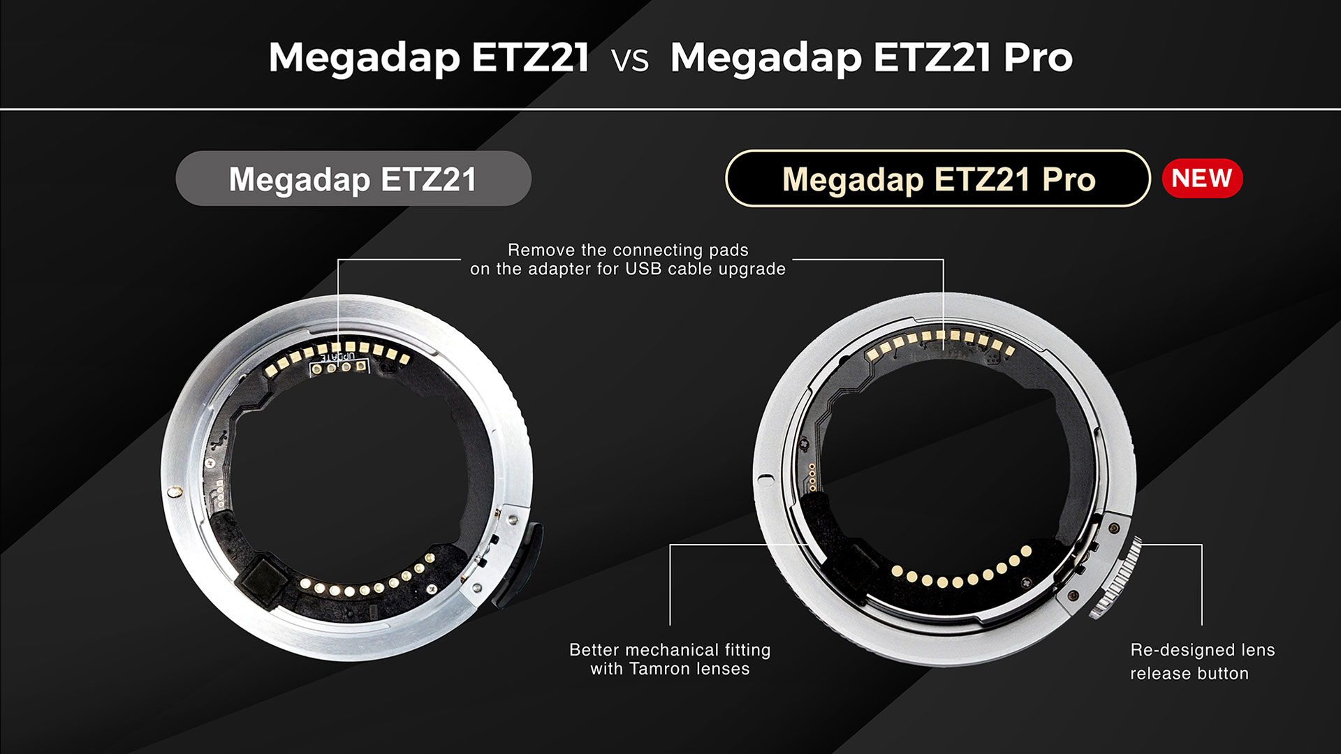 Megadap ETZ21 Pro Sony E to Nikon Z 3rd Generation Autofocus Lens