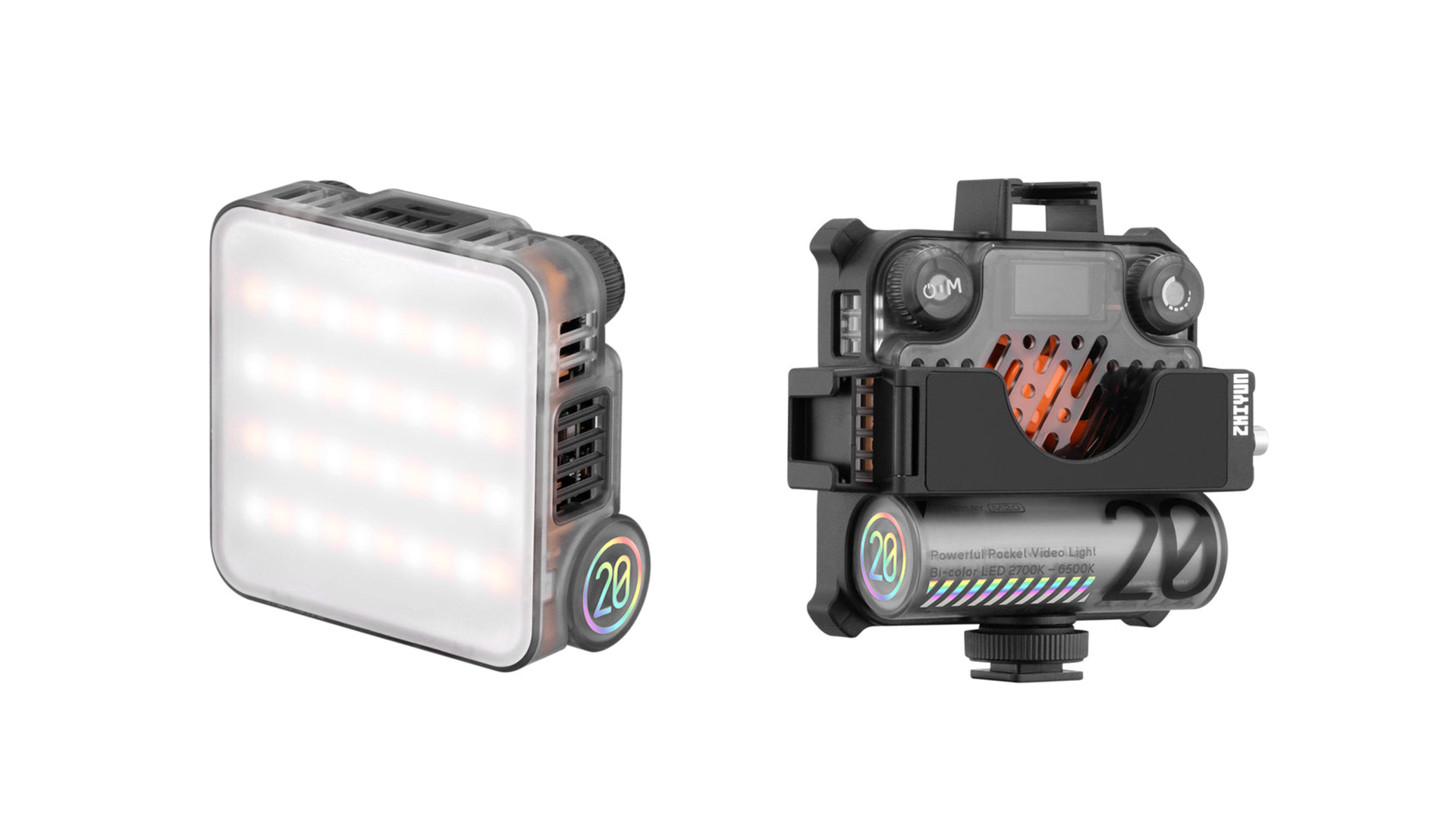 ZHIYUN M20C Combo 20W RGB Portable Camera Light Pocket Fill Light  2500K-10000K 