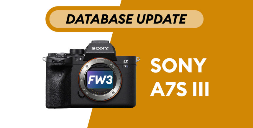 Sony a7S III - Camera Database Update