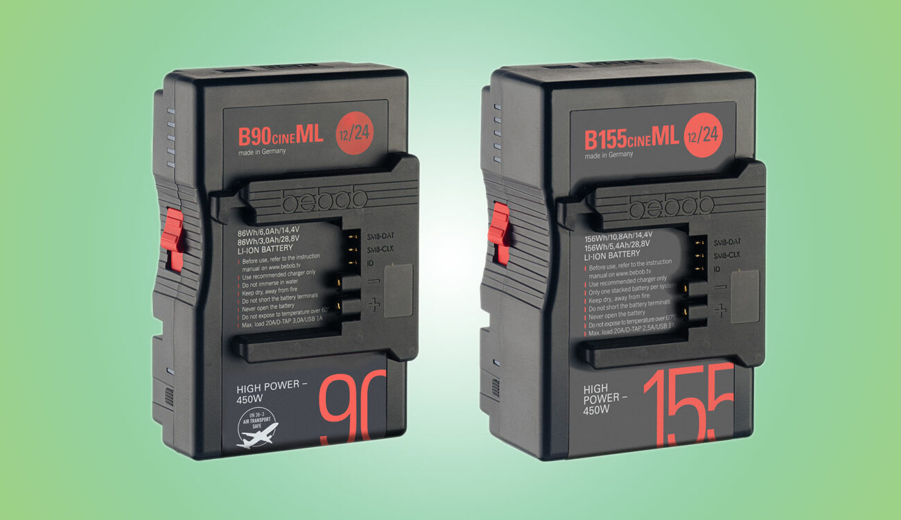 Bebob B90cineML and B155cineML Hot-Swappable B-Mount Batteries Released