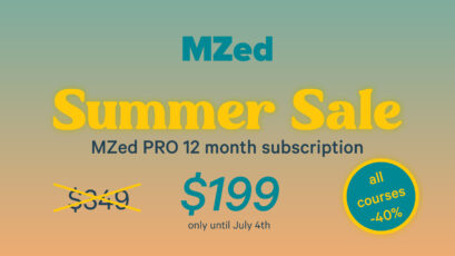 MZed Summer Sale - Save on Annual Membership & Courses for Filmmakers