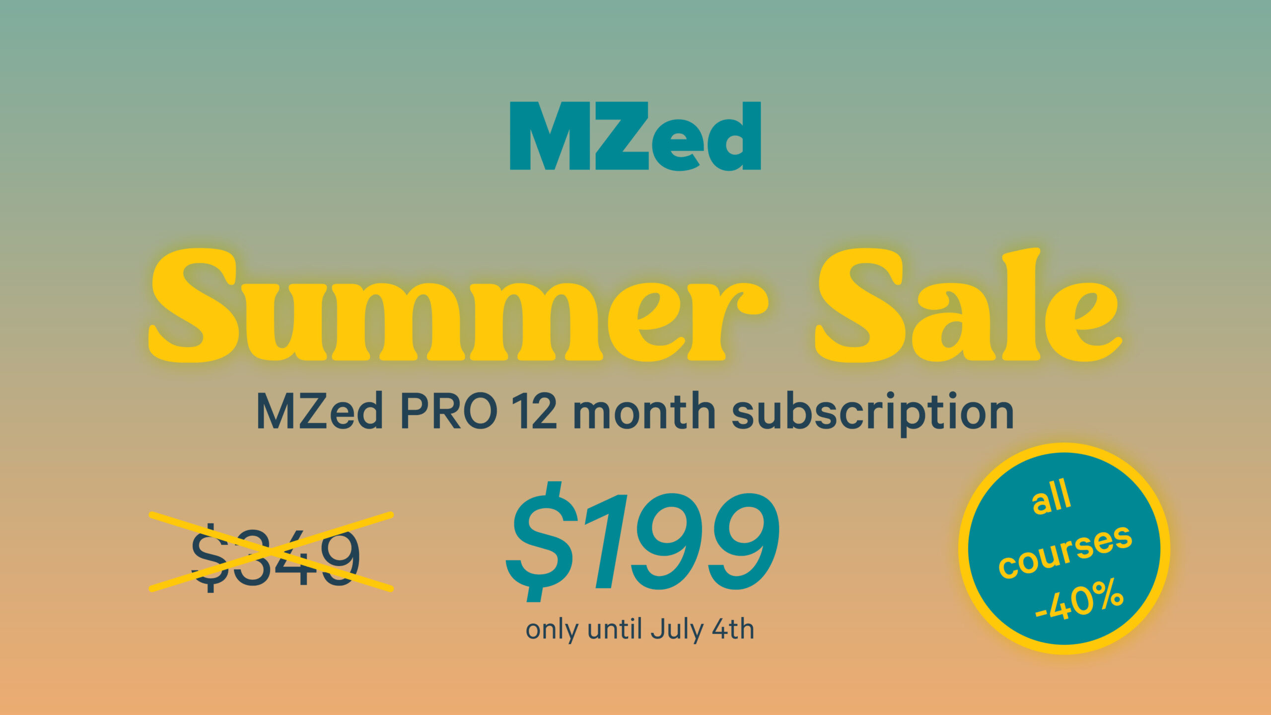 MZed Summer Sale – Save on Annual Membership & Courses for Filmmakers