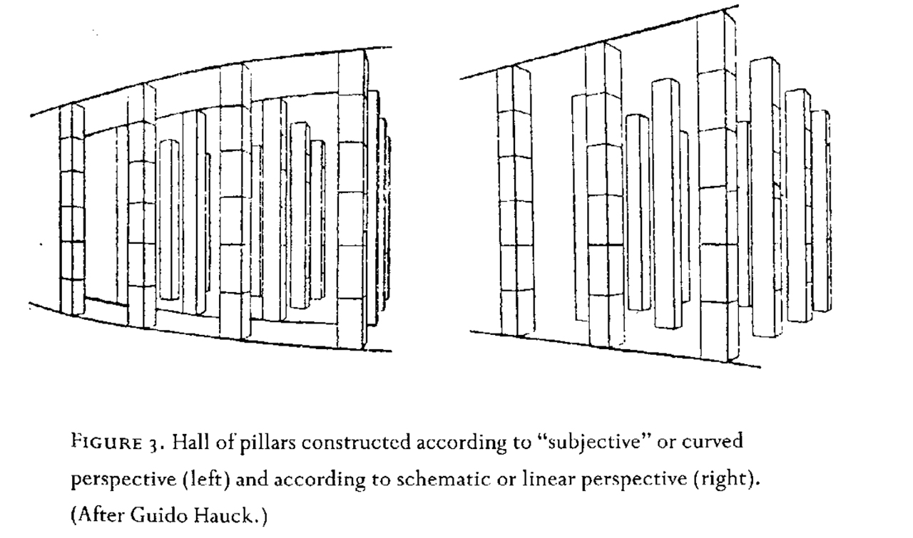 ortographic projection - comparing subjective and linear perspectives