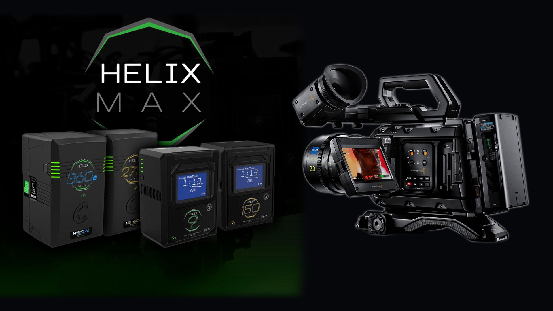 Core SWX Helix Battery System – Cross-Compatible with Blackmagic Design URSA Cine 12K and 17K Cameras