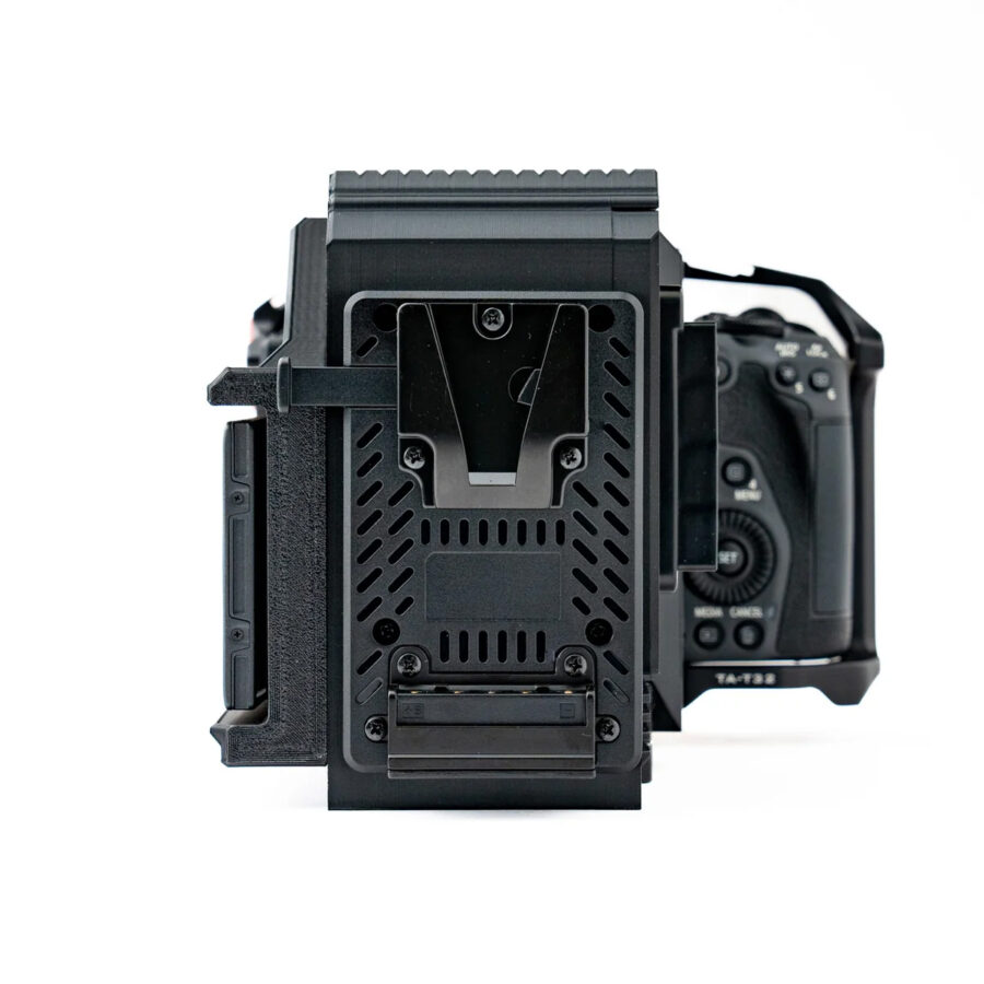 V-mount battery plate on Camera Foundry CineBack