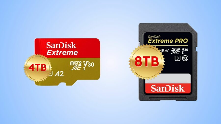 microSD 4TB and 8TB cards