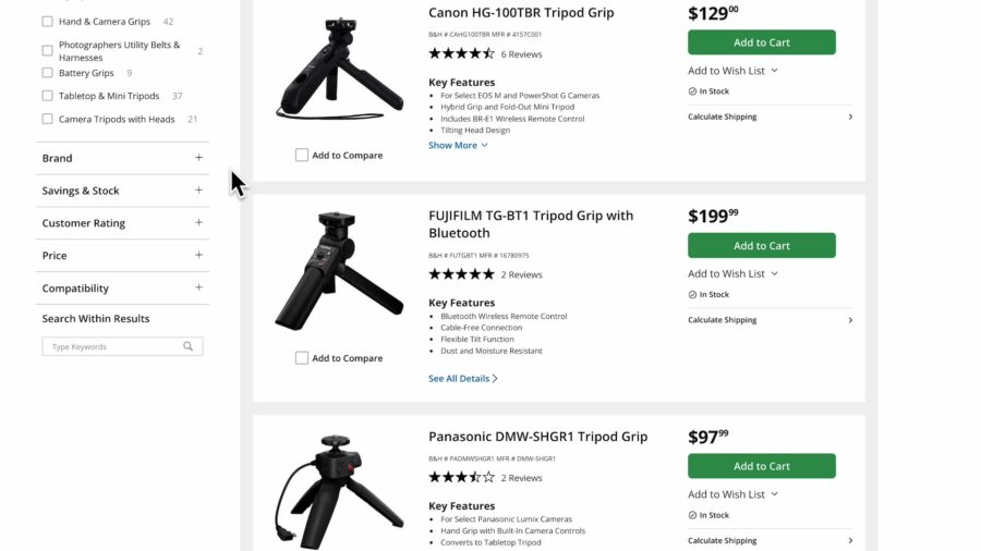 So many companies are offering a tripod grip while the Osmo 3 has it built-in