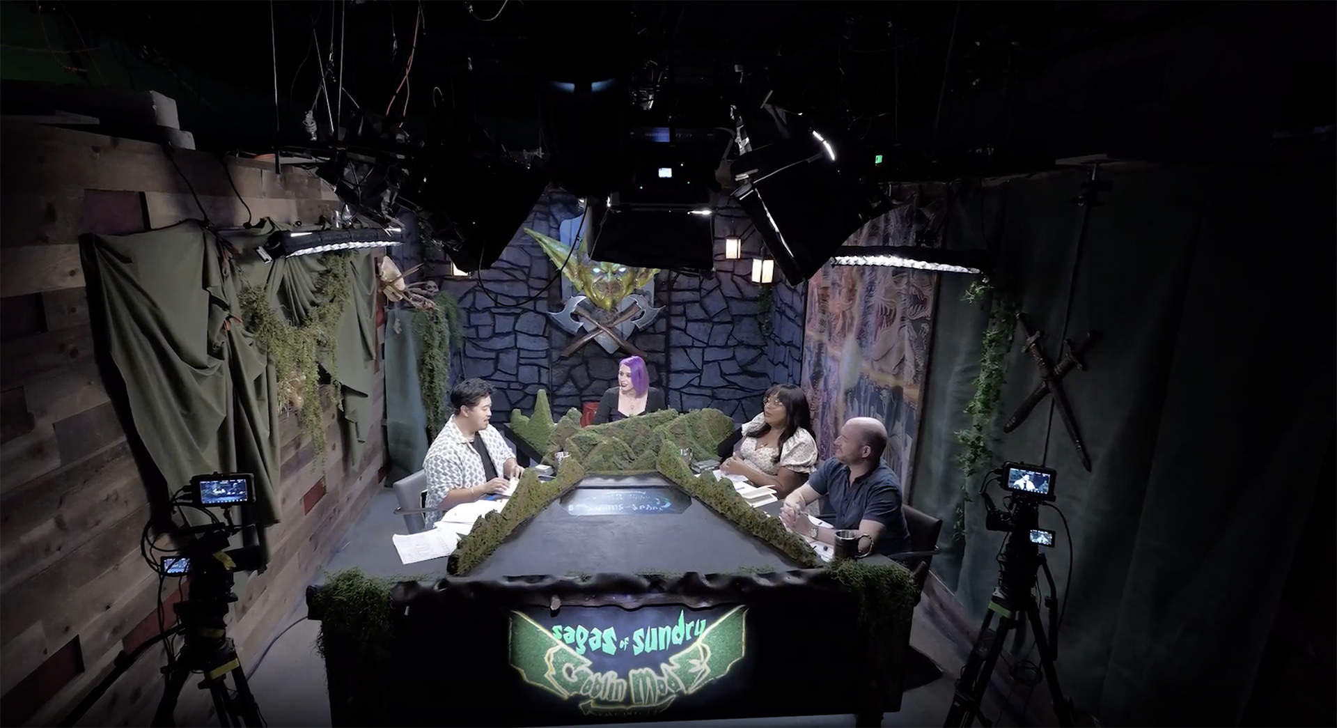 Tabletop RPG show Goblin Mode - lighting setup