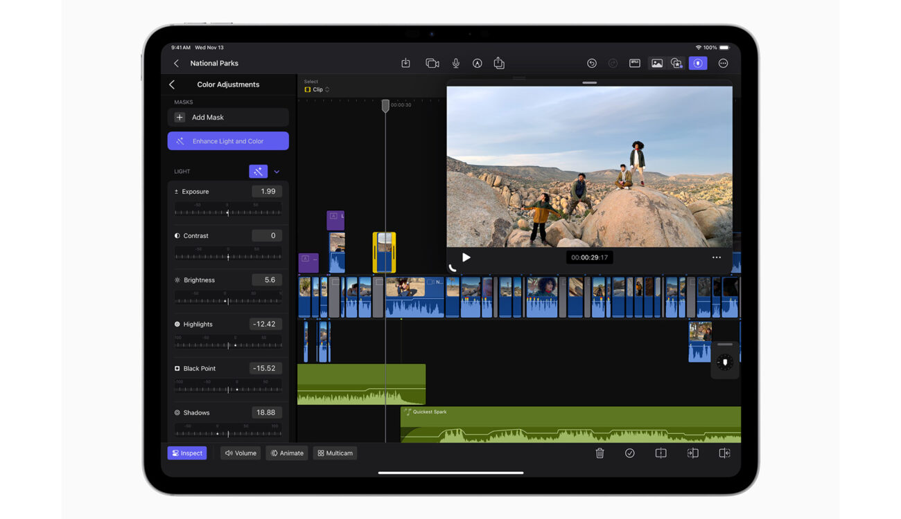 Final Cut Pro for iPad 2.1 - Enhance Light and Color Added