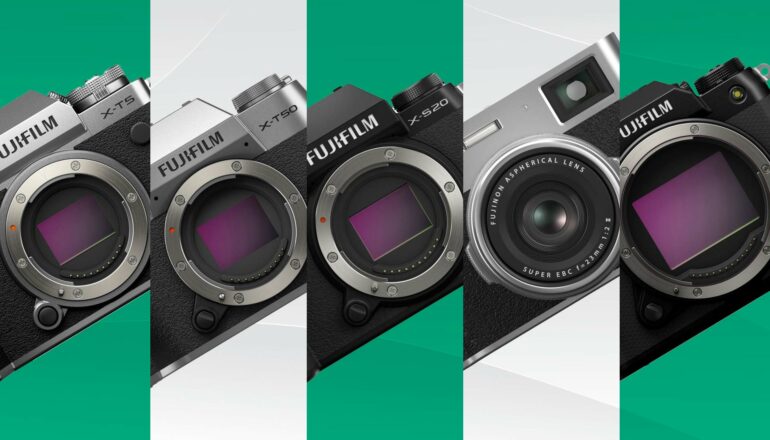 富士フイルムがX-T5、X-T50、X-S20、X100VI、GFX100S IIのオートフォーカスファームウェアアップデートを発表