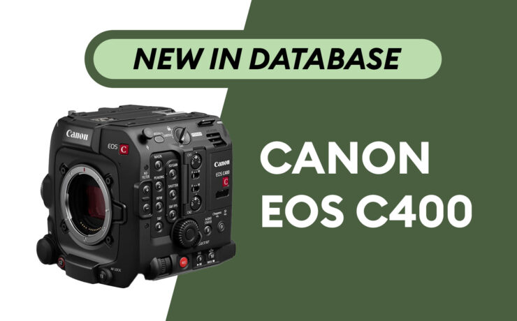 Canon EOS C400 - Newly Added to Camera Database