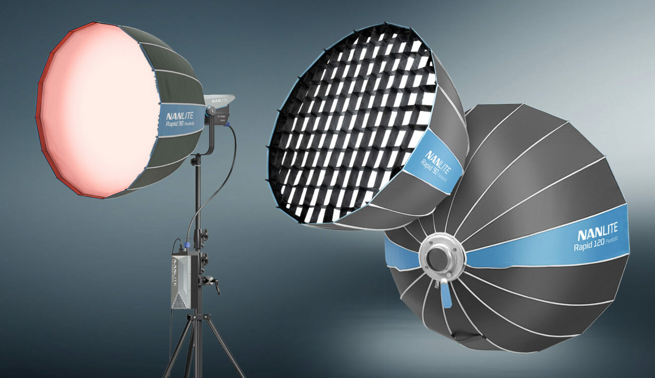 NANLITE Rapid 90 and Rapid 120 Parabolic Softbox Announced - Flat Folding Design for Better Transport